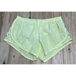 Derek Heart Womens Shorts Lined Yellow Silver Size Medium